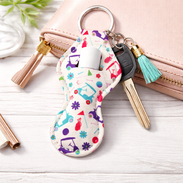 Golf Chapstick Holder Keychain