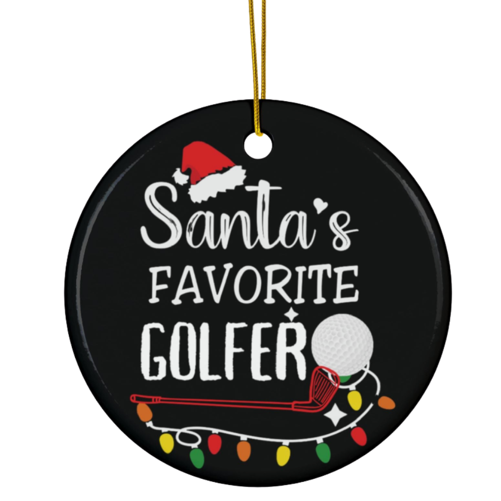 Golf Ornament, Santas Favorite Golfer