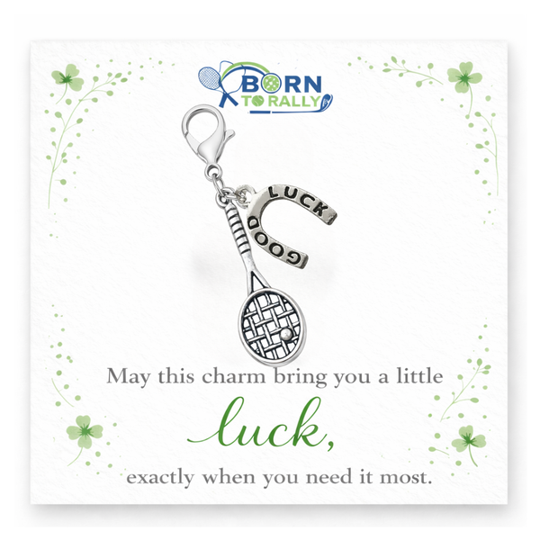 Tennis Horseshoe Good Luck Clip On Charm