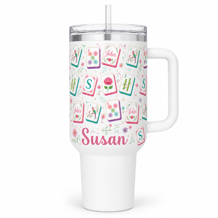 Personalized Mahjong 40oz Tumbler
