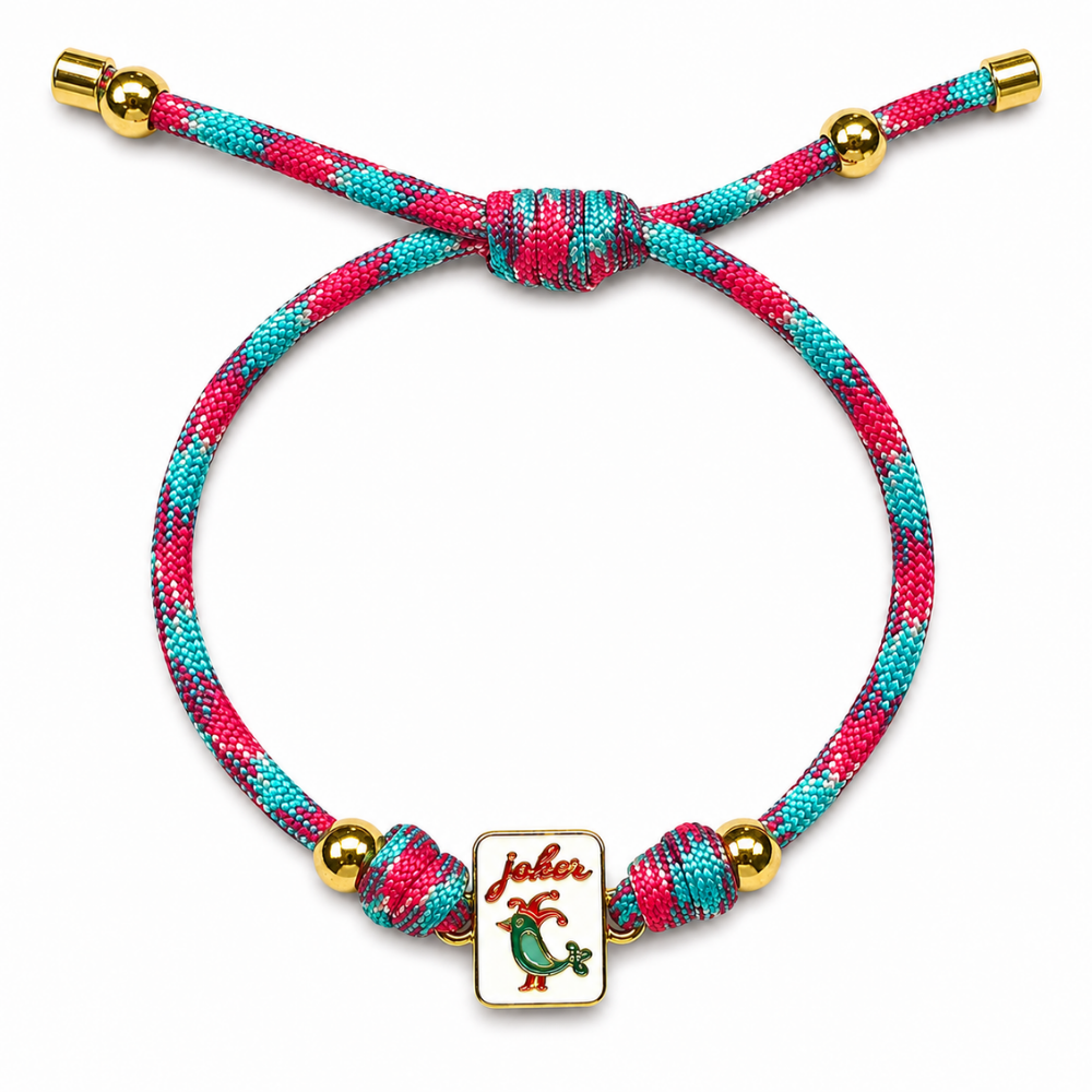 Joker Mahjong Cord Bracelet