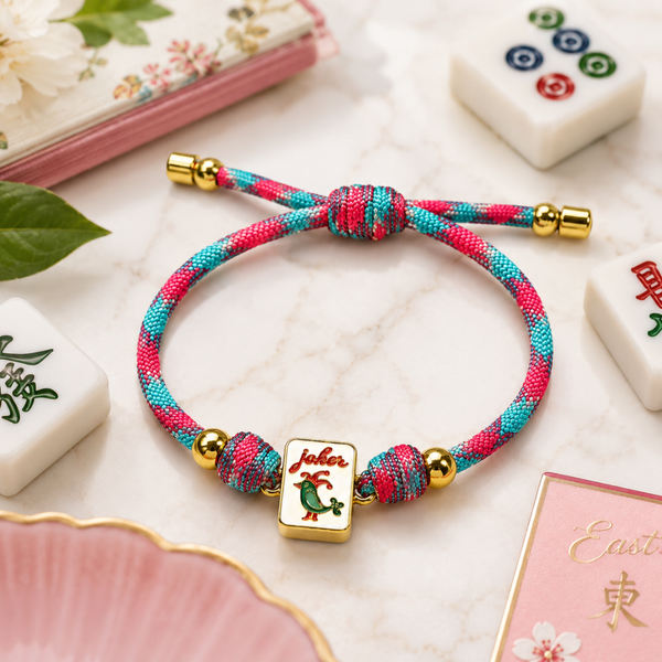 Joker Mahjong Cord Bracelet