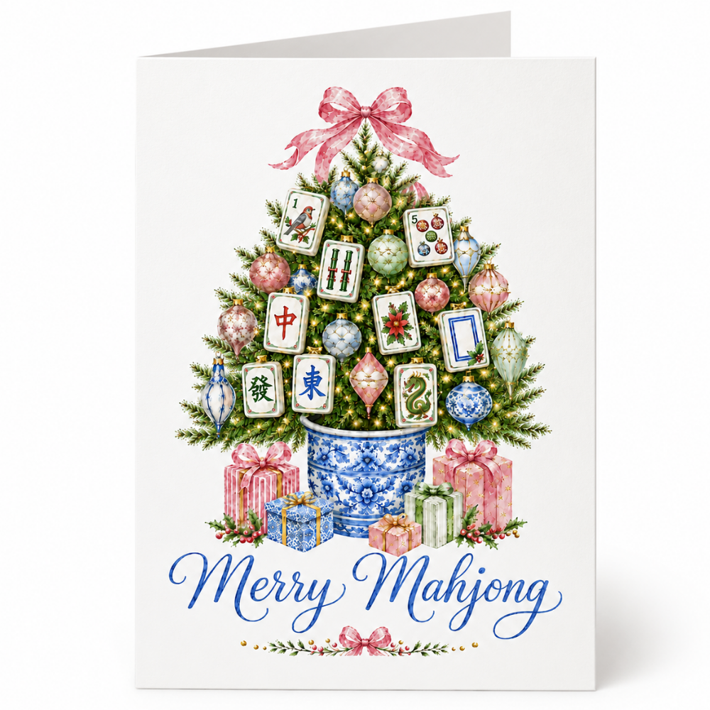 Merry Mahjong Christmas Card