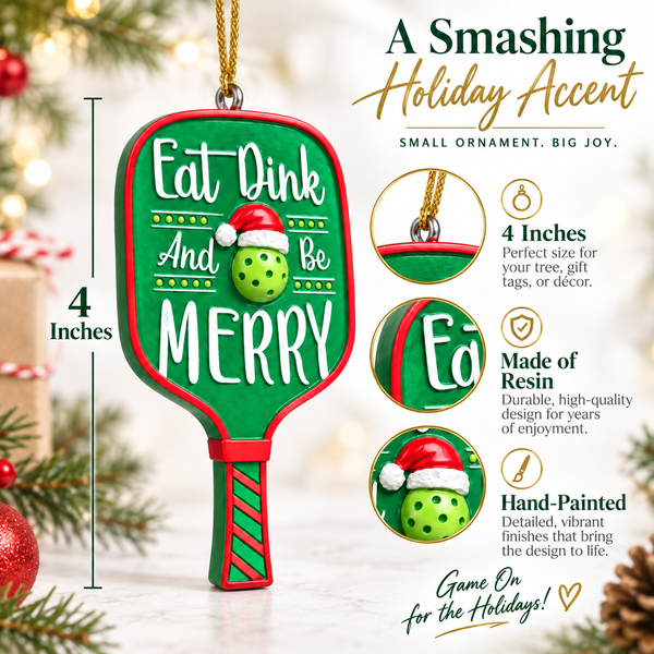 Pickleball Paddle Christmas Ornament