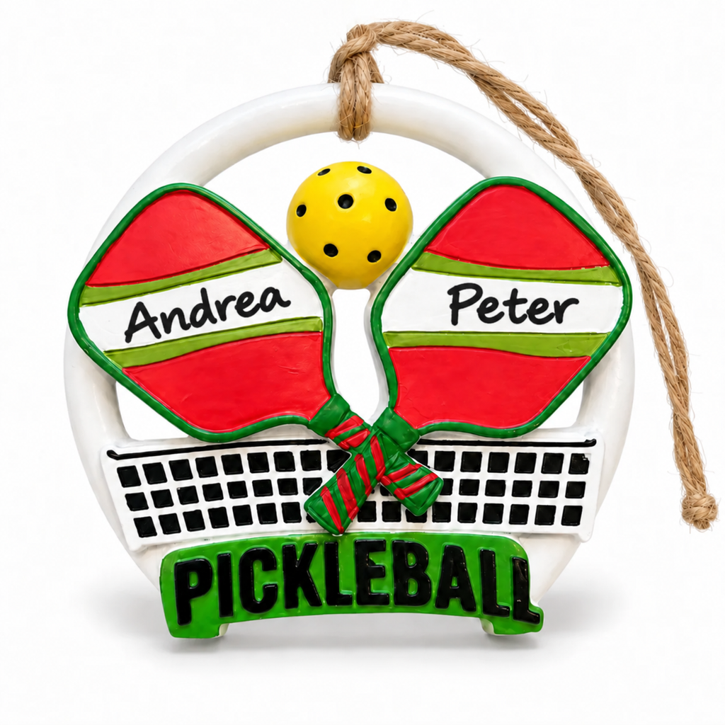 Pickleball Christmas Ornament