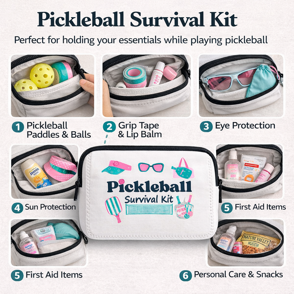 Pickleball Survival Cosmetic Bag
