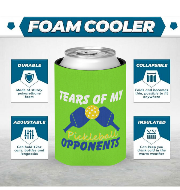 Pickleball Coozie - Can Holder Sleeve