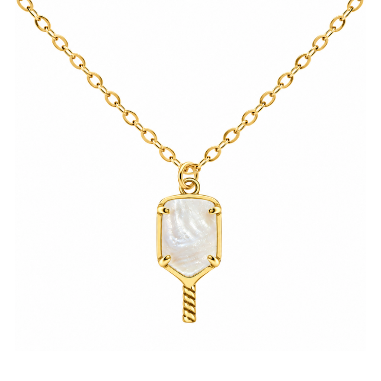 Pickleball Mother of Pearl Necklace- Pick Color