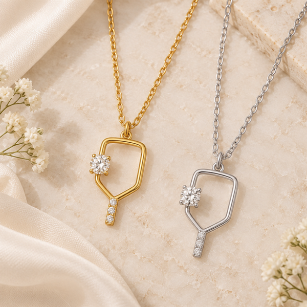 Serve and Sparkle Pickleball Necklace