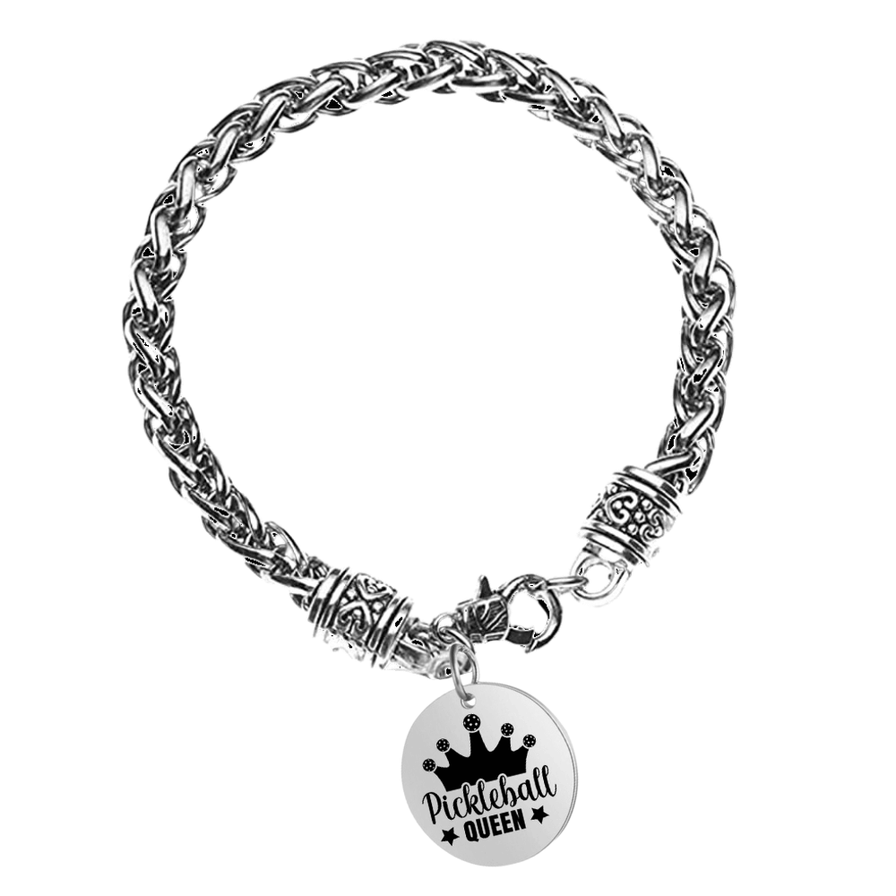 Pickleball Bracelet with Pickleball Queen Charm