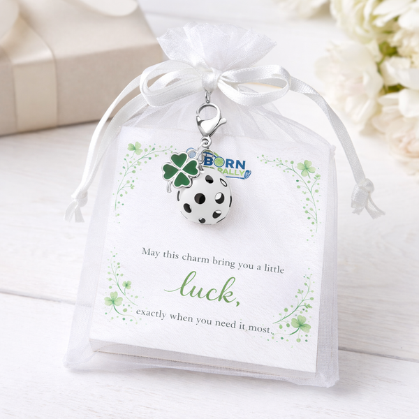 Pickleball Clover Clip on Charm