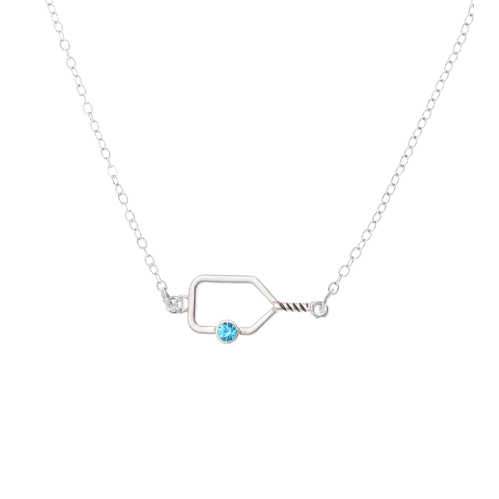 Pickleball Birthstone Connector Charm Necklace