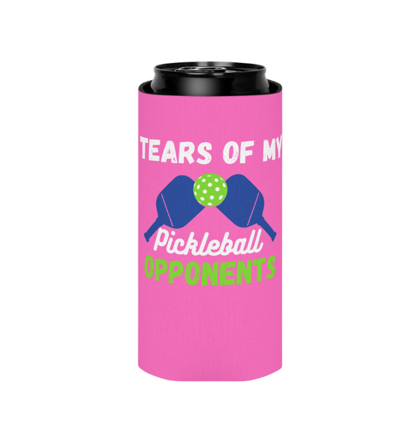 Pickleball Coozie - 12oz Slim Can Holder Sleeve