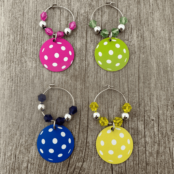Pickleball Ball Wine Charms