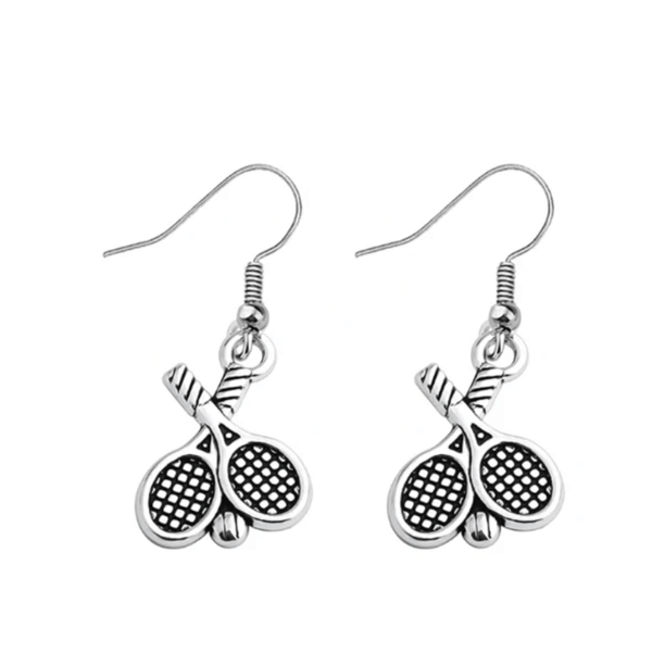 Tennis Double Racket Earrings