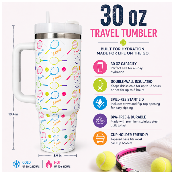 Tennis 30oz Tumbler
