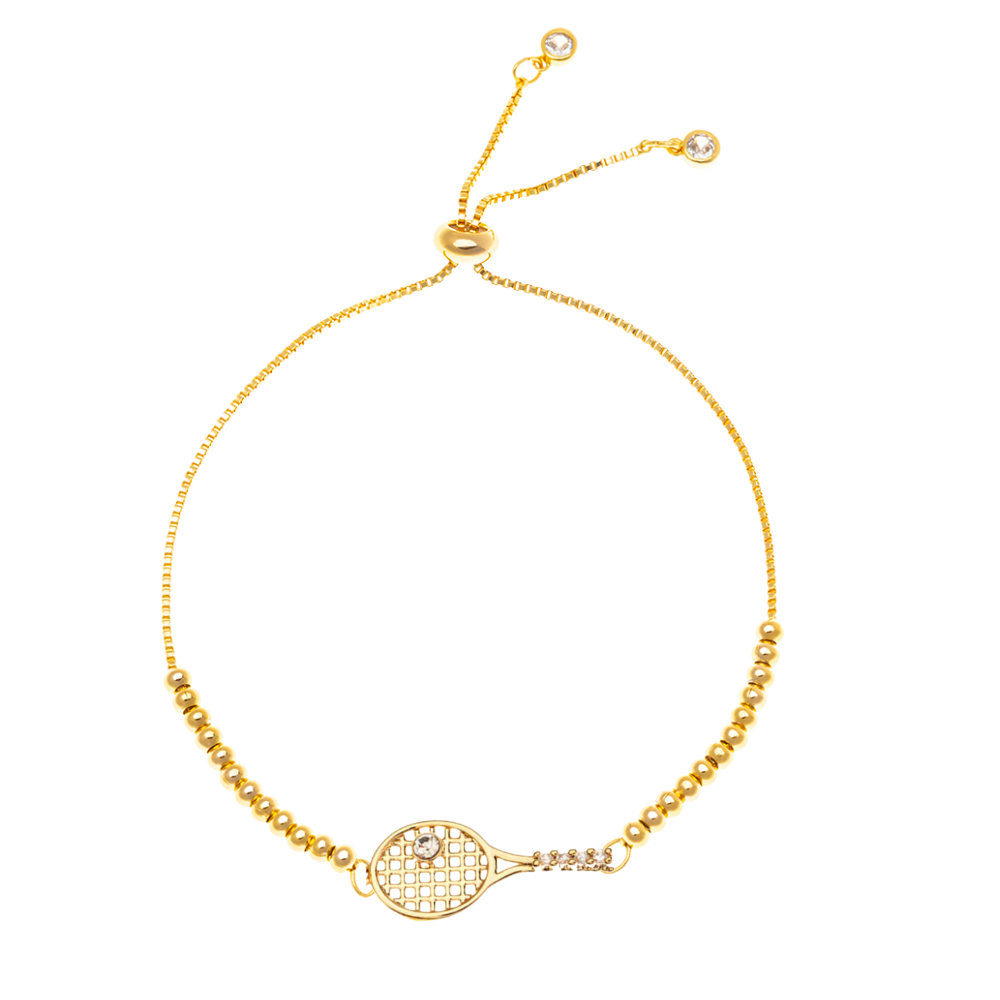 Talis ridged tennis bracelet - gold