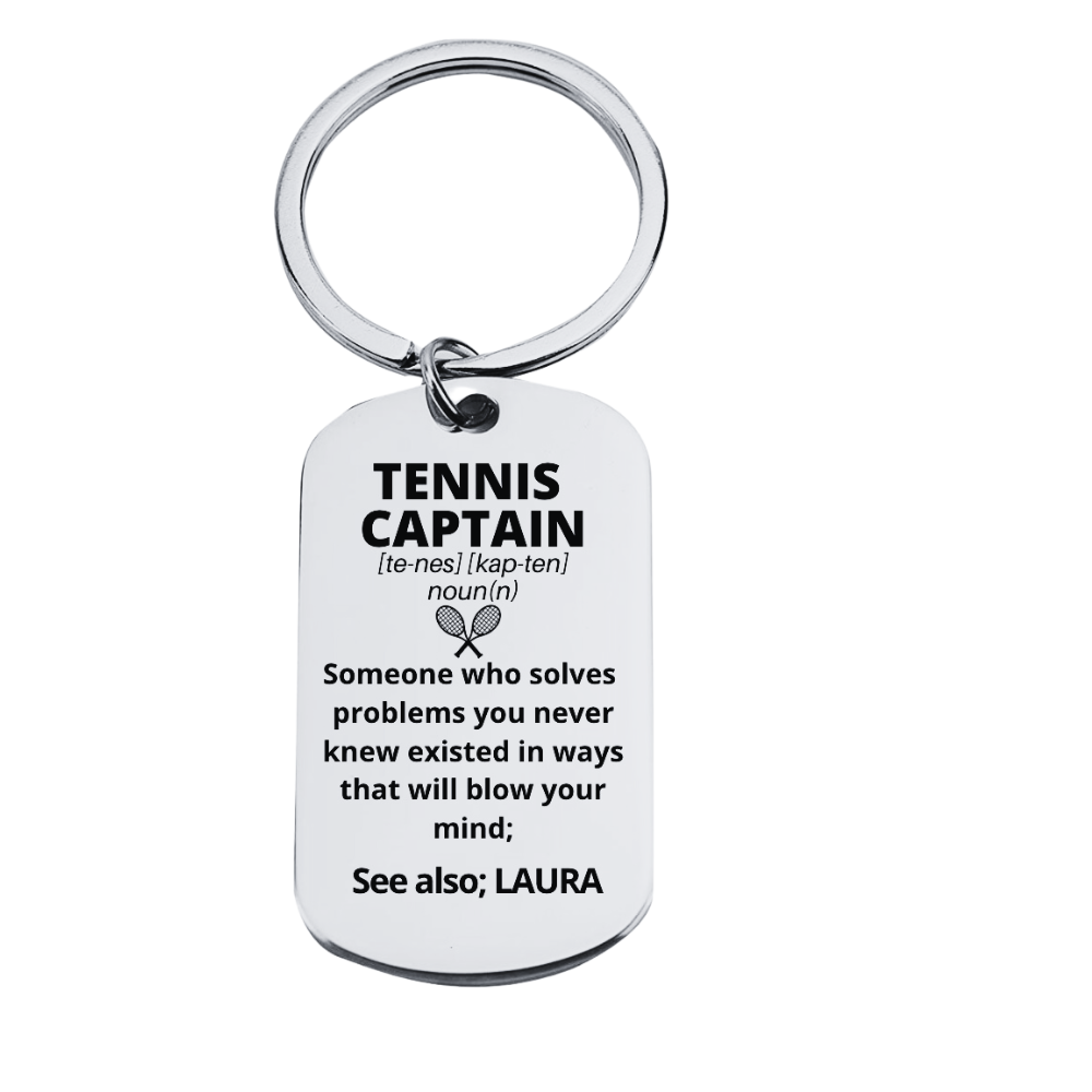 Tennis Captain Keychain - Handmade in the USA | Born to Rally