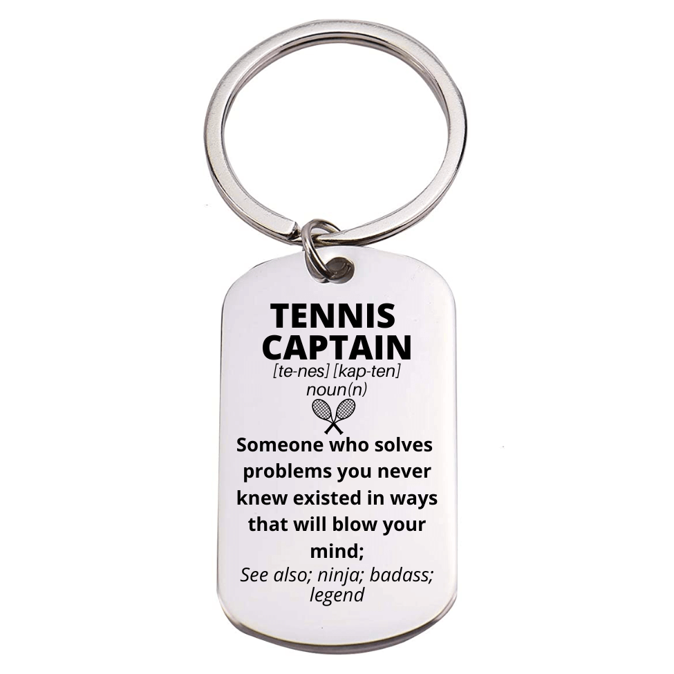 Tennis Captain Keychain
