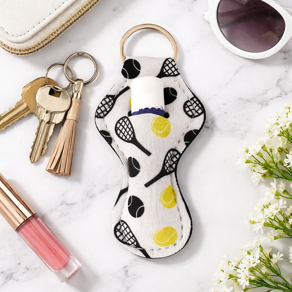 Tennis Chapstick Holder Keychain