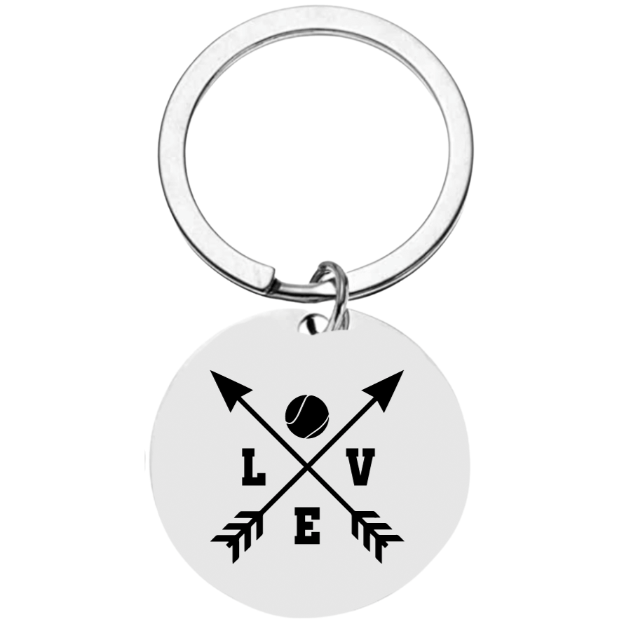 Tennis Keychain - Love Arrows