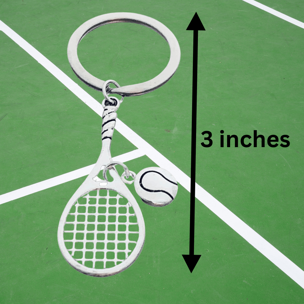 Tennis Racket Keychain - Satisfaction Guaranteed | Born to Rally