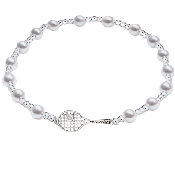 Tennis Pearl Beaded Bracelet