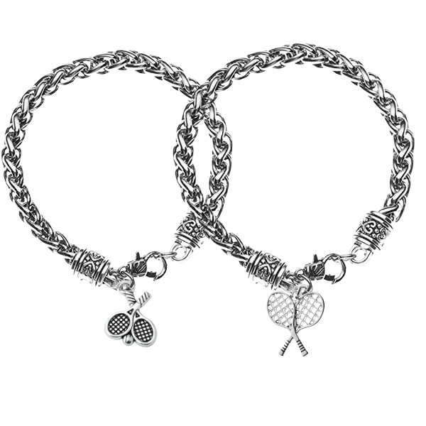 Tennis Antique Rope Charm Bracelet