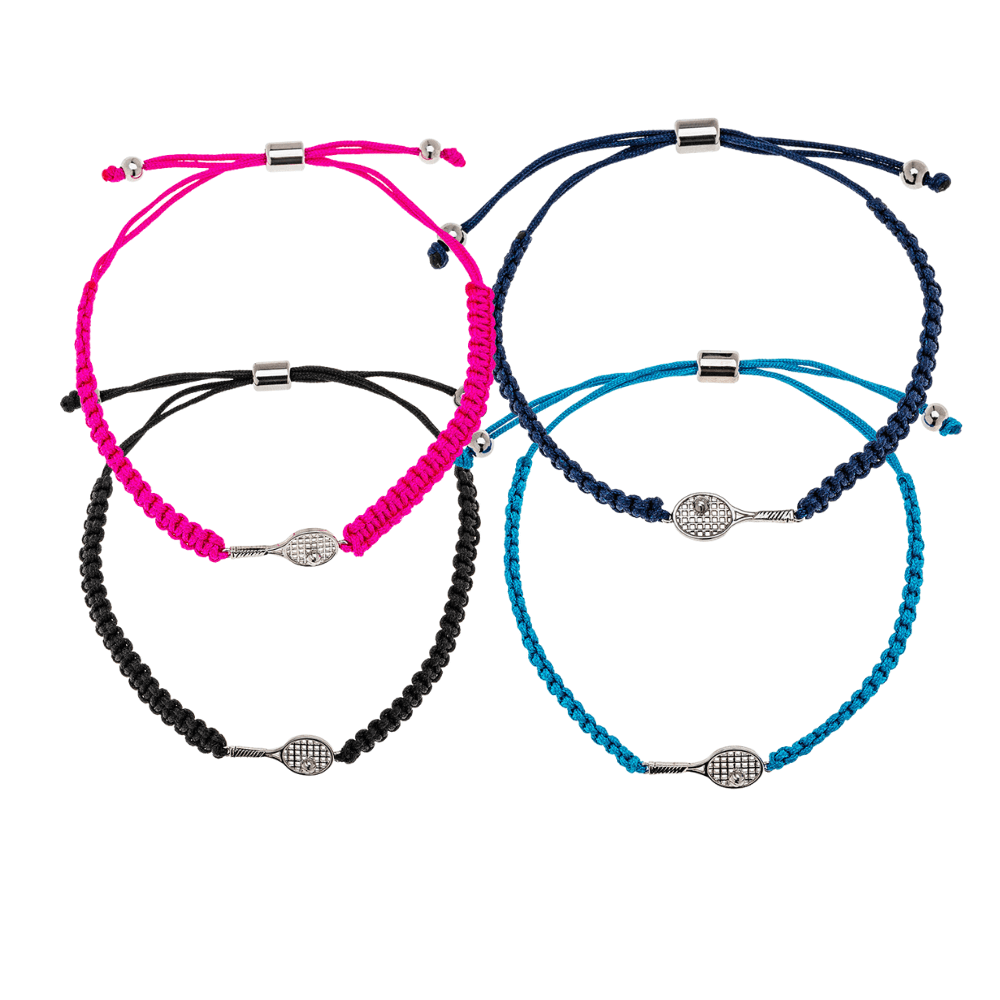 Tennis Racket Adjustable Rope Bracelet 