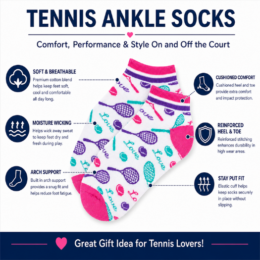 Tennis Multi Colored Socks