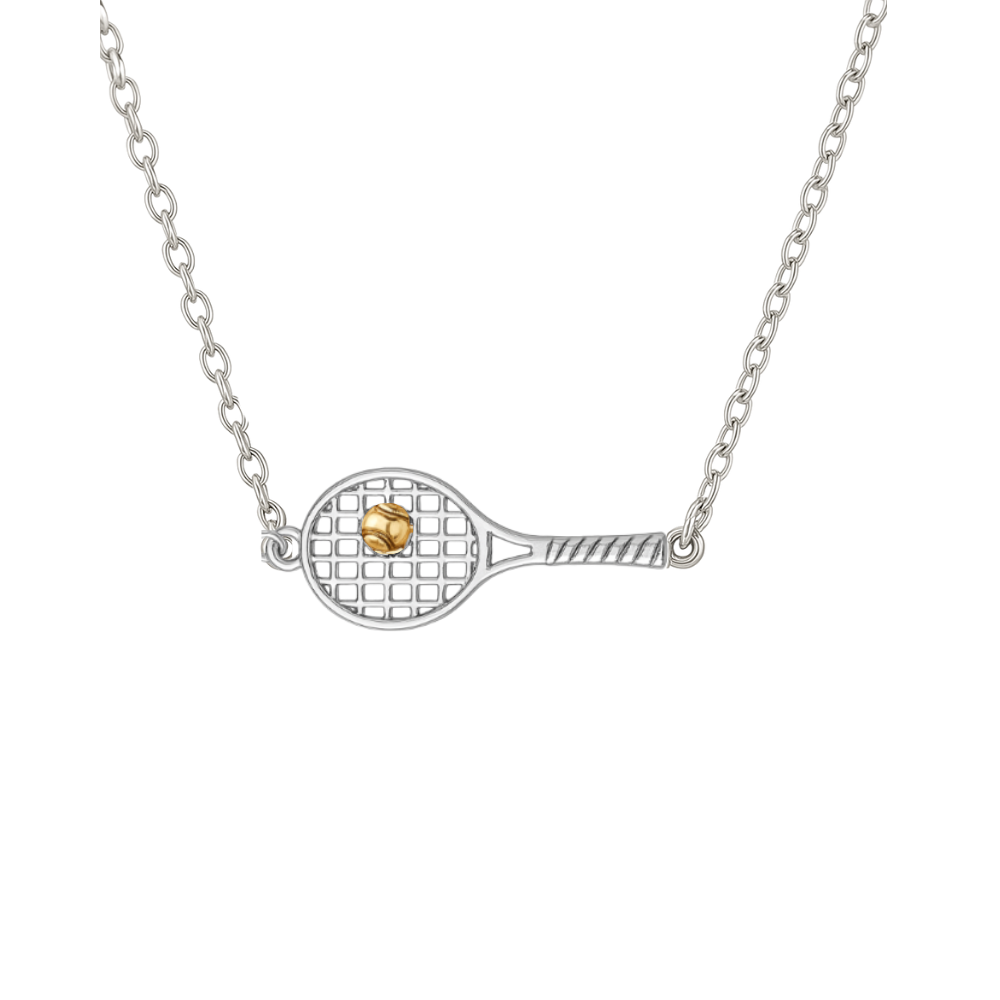 Tennis Two Tone Racket Necklace