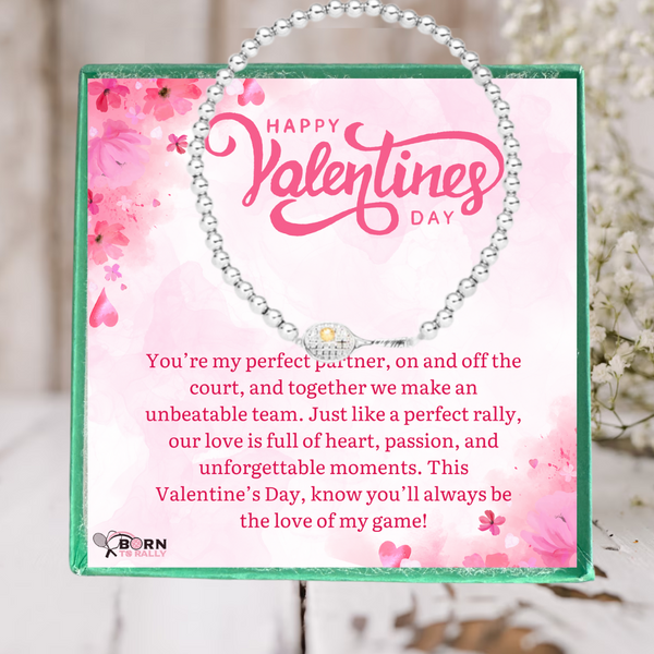 Valentine's Beaded Tennis Racket Bracelet