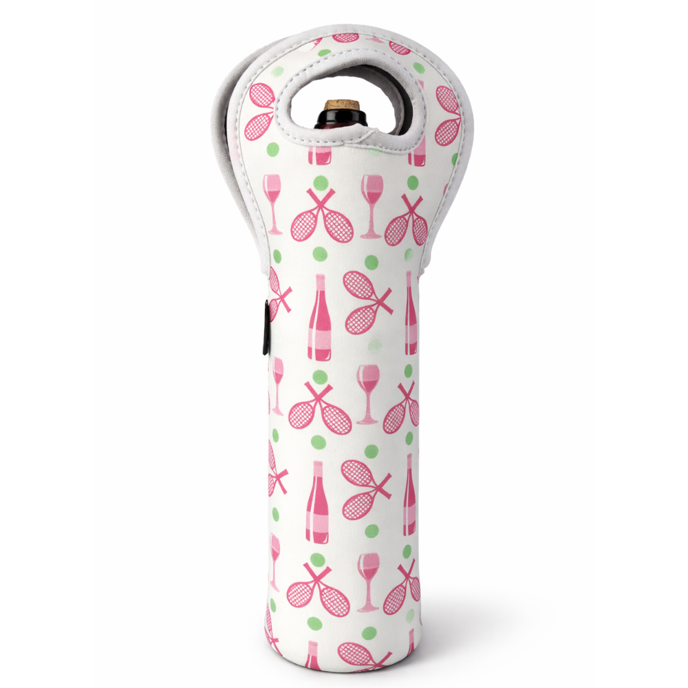 Tennis Wine Tote - White