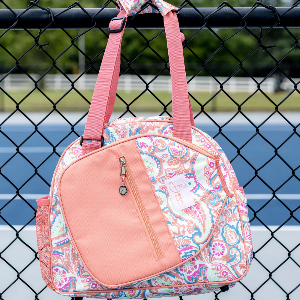 Pickleball Bag in Coral Color Unique Design Born to Rally