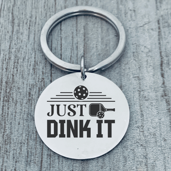 Round Pickleball Keychain - Just Dink It