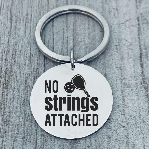 Round Pickleball Keychain - No Strings Attached