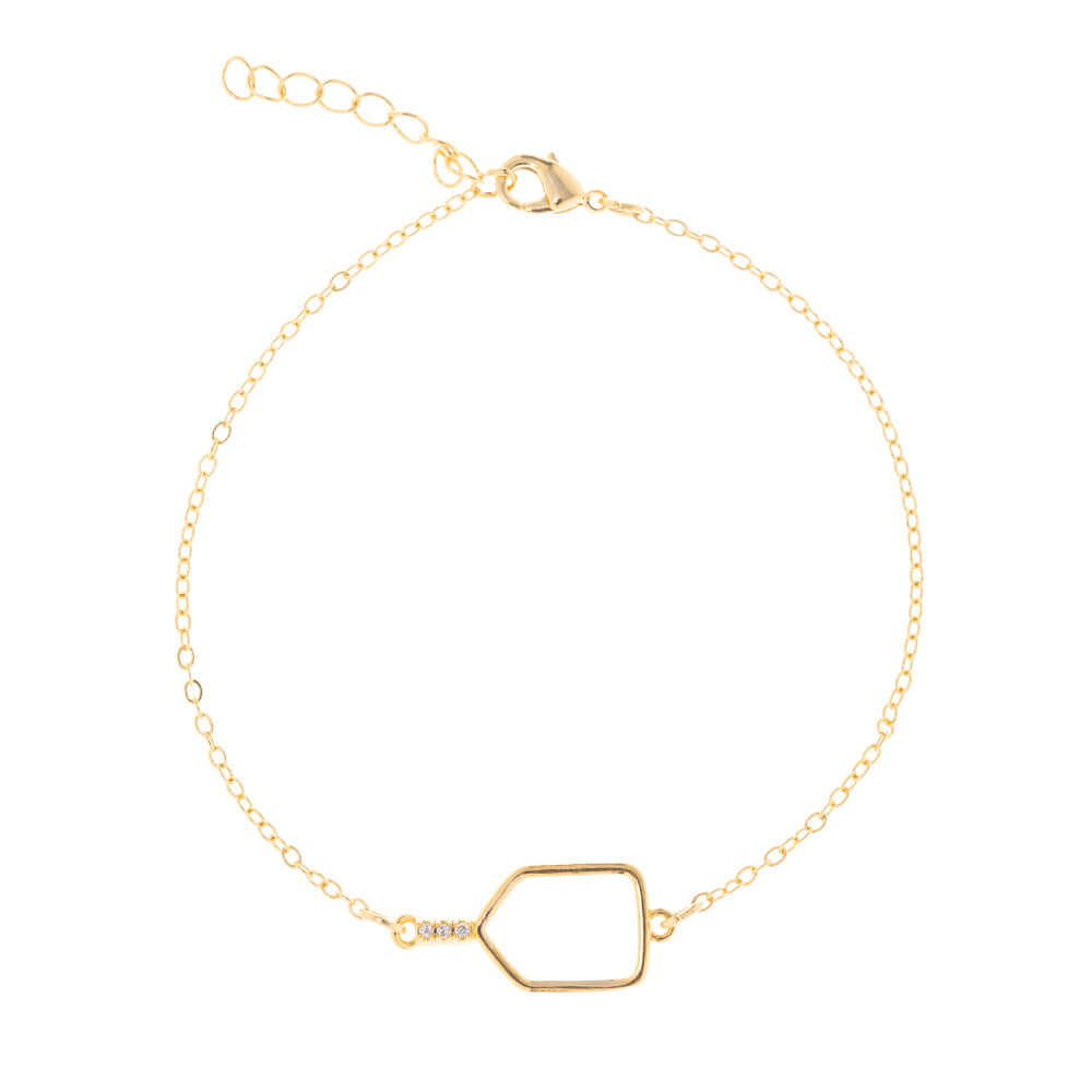 Pickleball Paddle Bracelet - Gold
