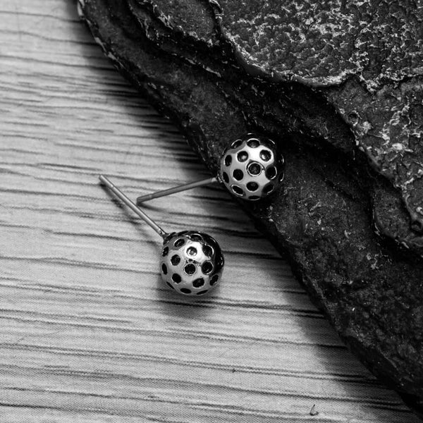 Pickleball Stud Earrings - Silver