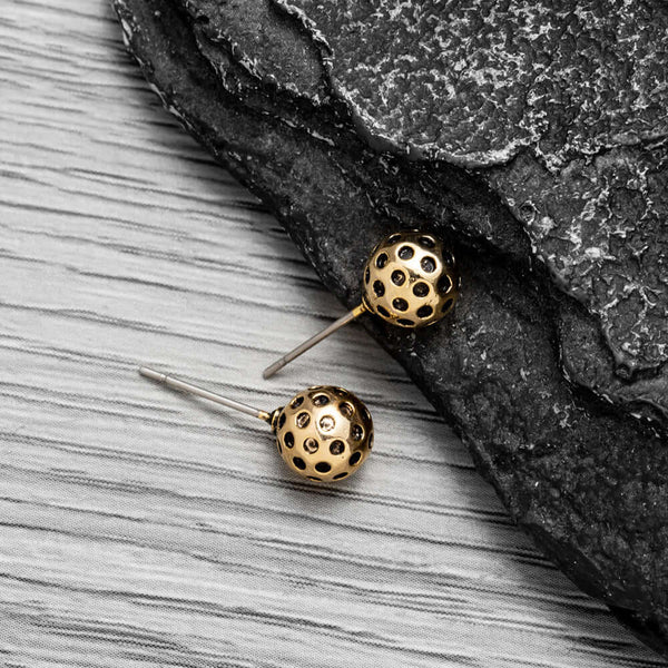 Pickleball Stud Earrings - Gold