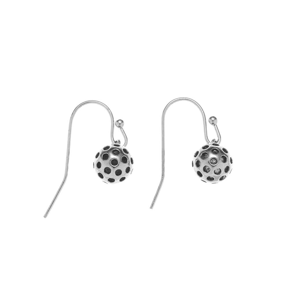 Pickleball Dangle Earrings - Silver