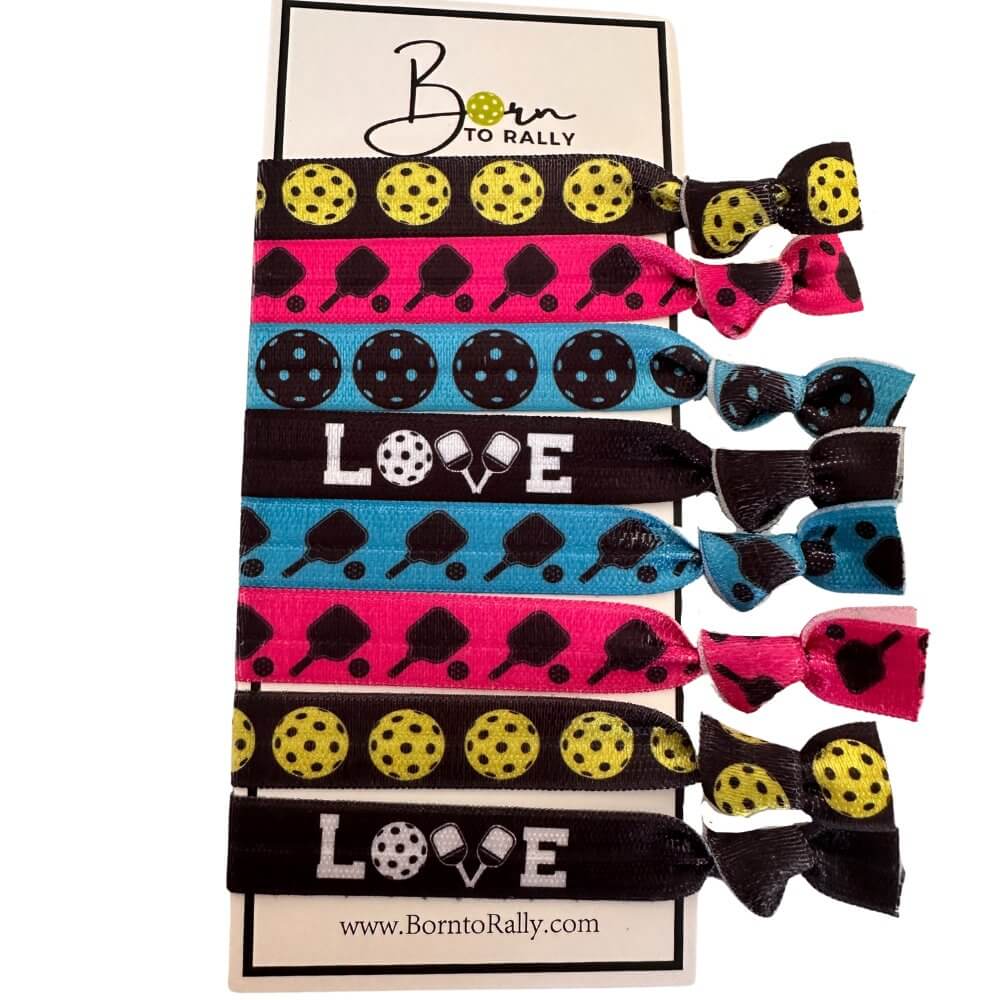 Pickleball Hair Ties in Different Colors