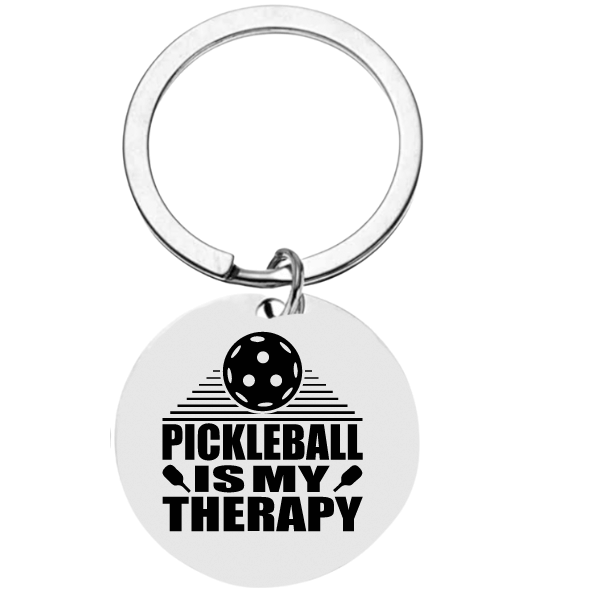Pickleball is My Therapy - Round Keychain