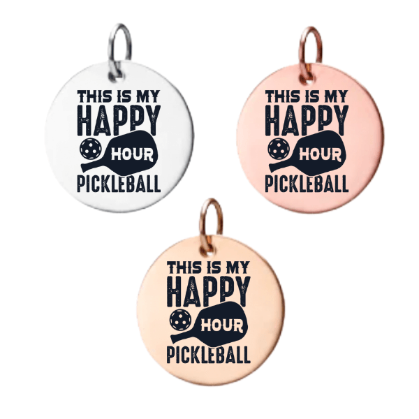 Pickleball Happy Hour Charm